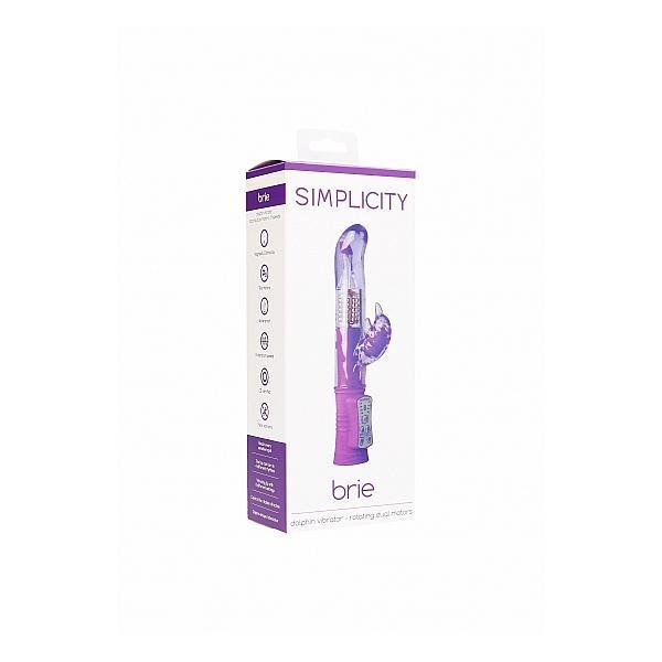 Simplicity Brie Dolphin Vibrator Rotating Dual Motors Purple - Temptations