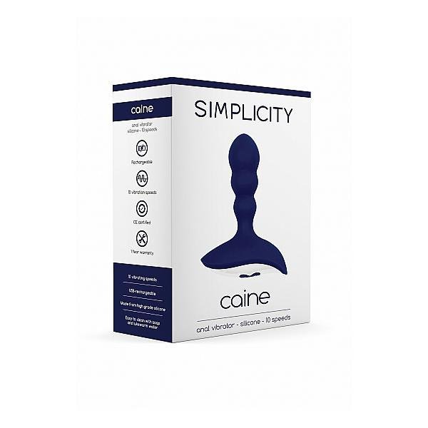 Simplicity Caine Anal Vibrator Blue - Temptations