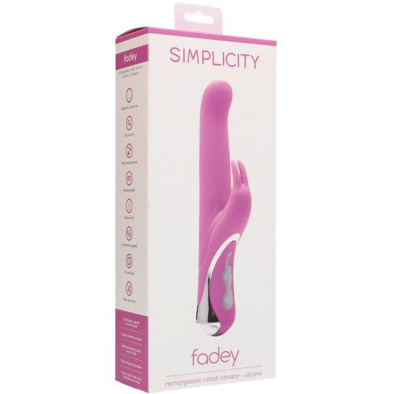 Simplicity Fadey Rechargeable Rabbit Vibrator Pink - Temptations
