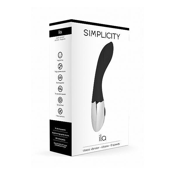 Simplicity Ila Classic Vibrator Black - Temptations
