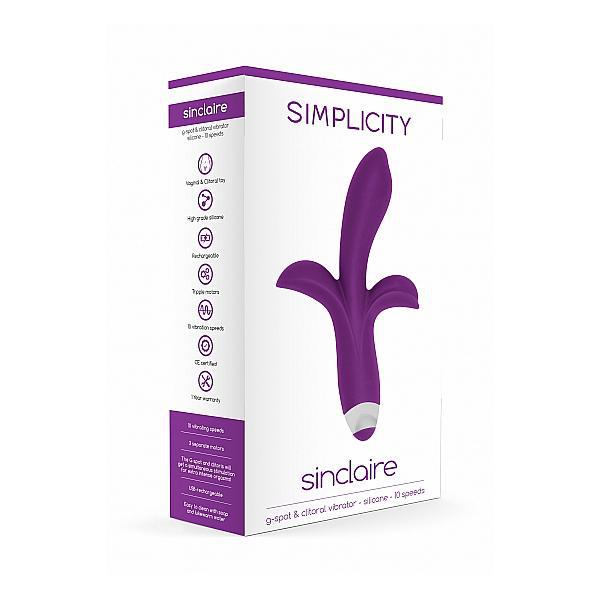 Simplicity Sinclaire G - Spot + Clitoral Vibrator Purple - Temptations