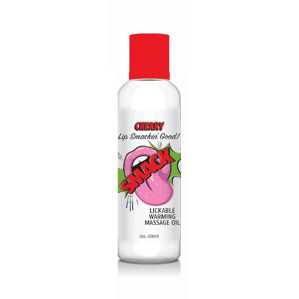 Smack Lickable Massage Oil Cherry 2 oz. - Temptations