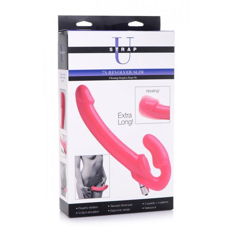 Strap U 7X Revolver Slim Vibrating Strapless Strap - On - Temptations
