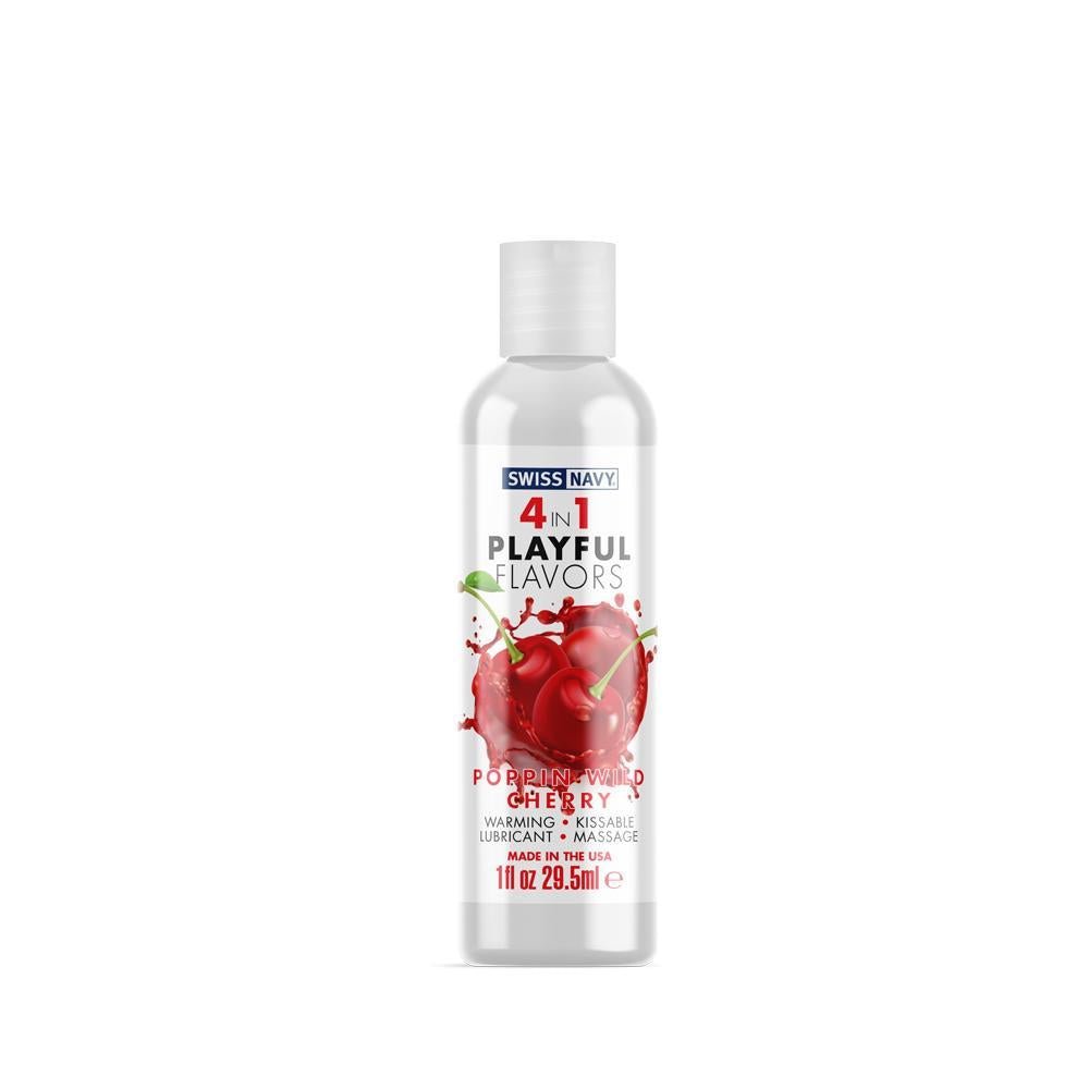 Swiss Navy 4 In 1 Poppin Wild Cherry 1 oz. - Temptations