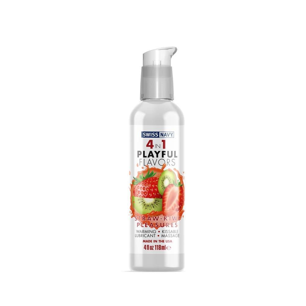 Swiss Navy 4 In 1 Strawberry/Kiwi Pleasure 4 oz. - Temptations