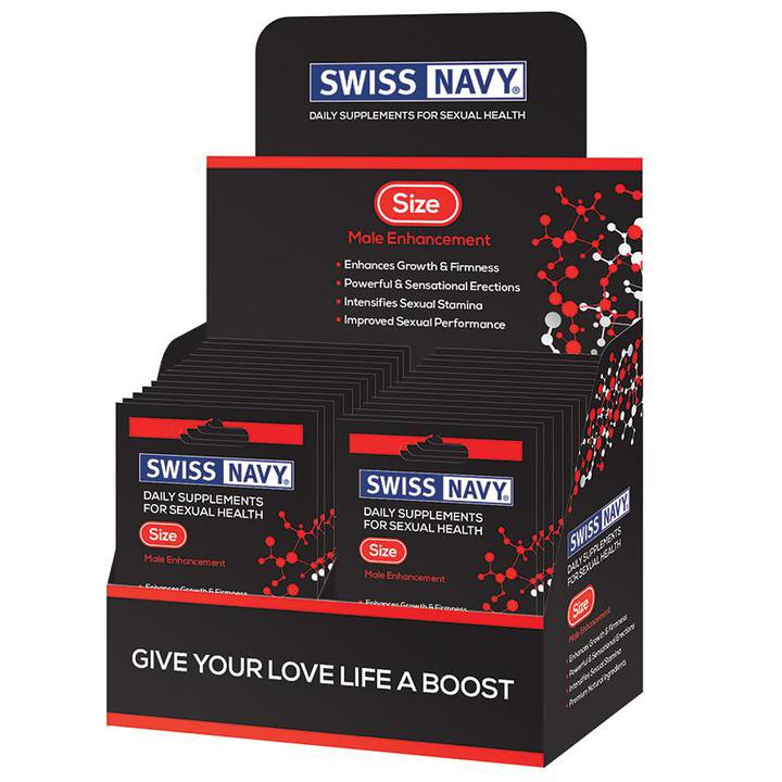 Swiss Navy Size Display Of 24 - Temptations