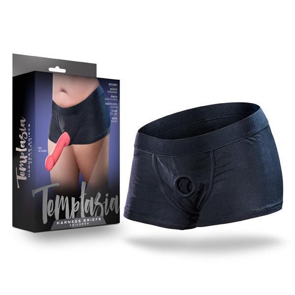 Temptasia Harness Briefs 3Xl Black - Temptations