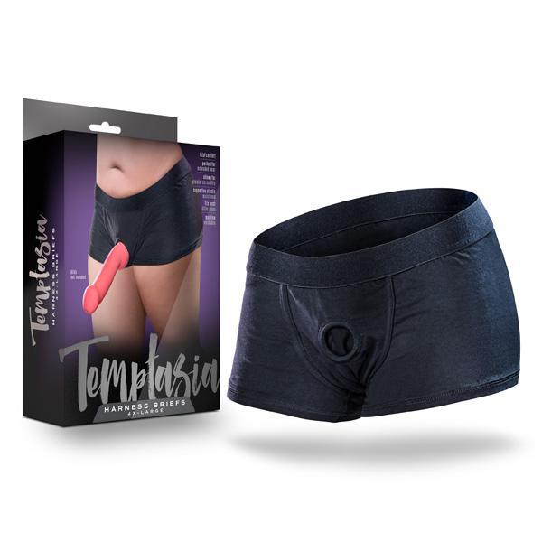 Temptasia Harness Briefs 4Xl Black - Temptations