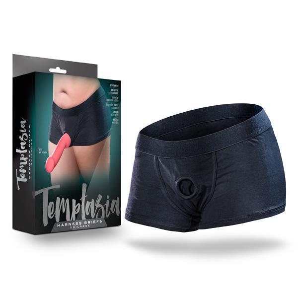 Temptasia Harness Briefs 5Xl Black - Temptations