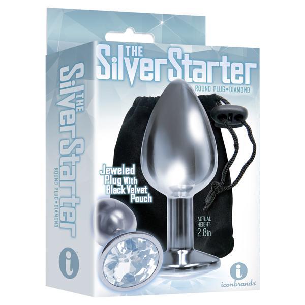 The 9's The Silver Starter Bejeweled Stainless Steel Plug Diamond - Temptations
