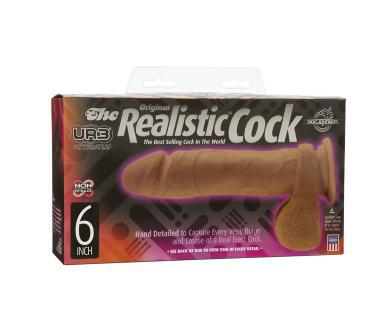 The Realistic Cock - Ur3 - 6" Brown - Temptations