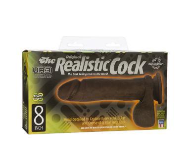 The Realistic Cock - Ur3 - 8" Black - Temptations
