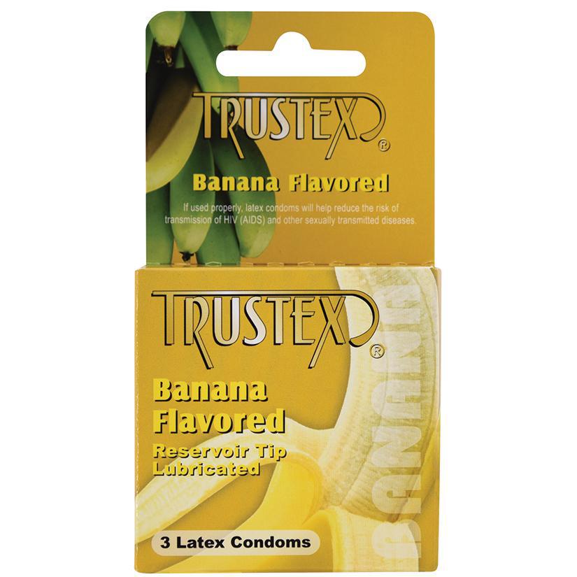 Trustex Flavored Condom - Banana (3 Pack) - Temptations
