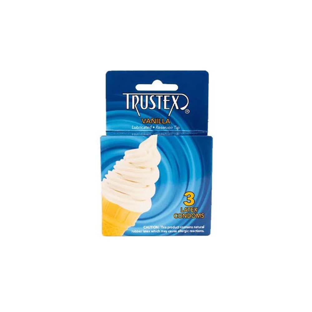 Trustex Vanilla Flavored Condoms 3 Pk - Temptations