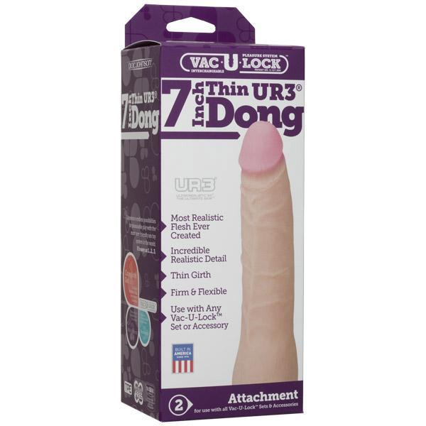 Vac - U - Lock - 7" Thin Ur3 Dong White - Temptations