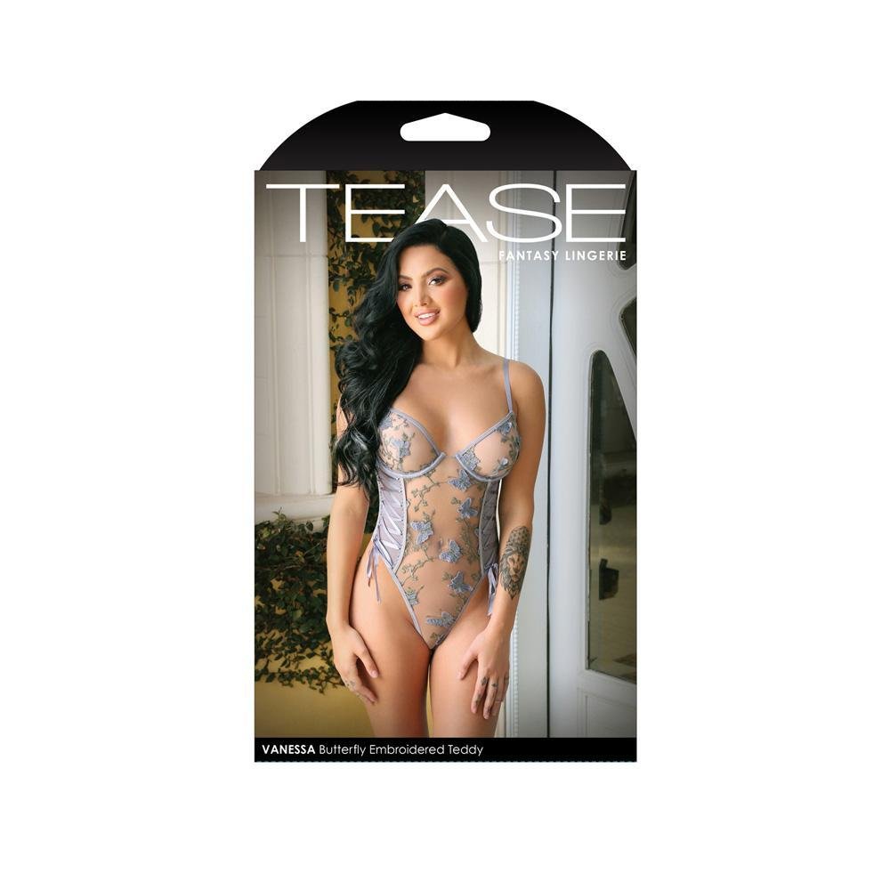 Vanessa Embroidered Teddy - Temptations