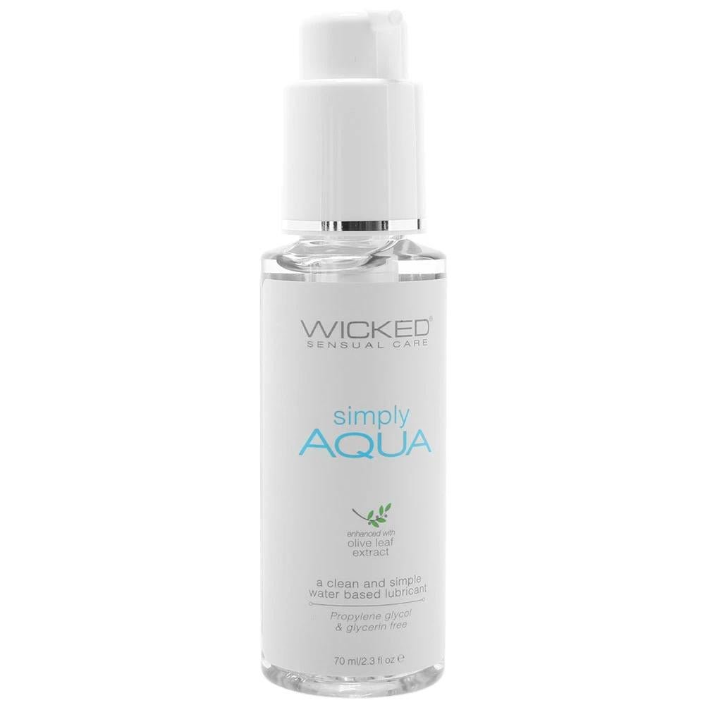 Wicked Sensual Care Simply Aqua Water Based Lubricant - 2.3 oz - Temptations