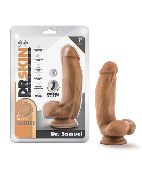 Dr. Skin Silicone Dr. Samuel 7" Dildo With Suction Cup Mocha
