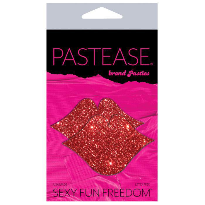 Pastease Glitter Lips - Red O/S