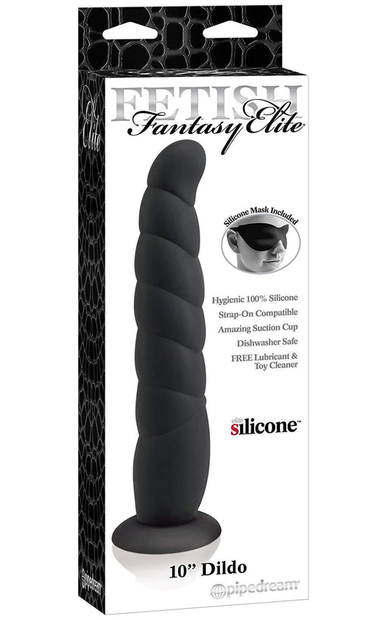 FF Elite Red 10" Dildo BLK Nat