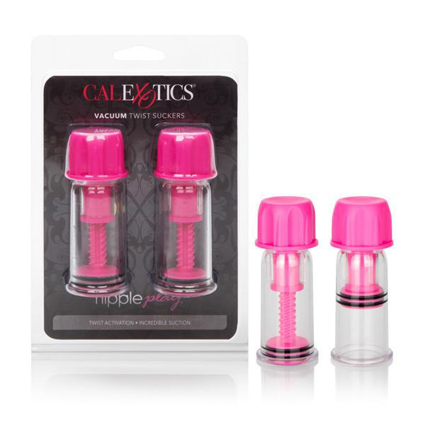 Nipple Play Vacuum Twist Suckers Pink