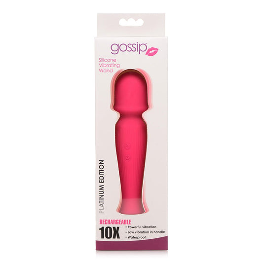 10X Silicone Vibrating Wand Magenta