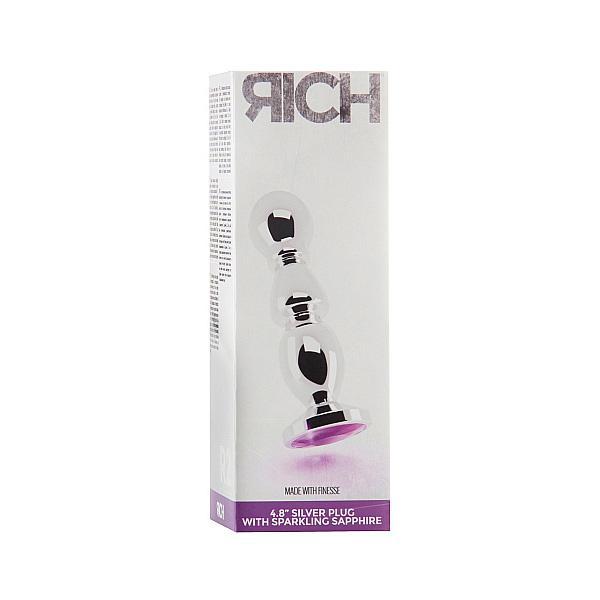 Rich R2 Silver Plug 4.8" Purple Sapphire