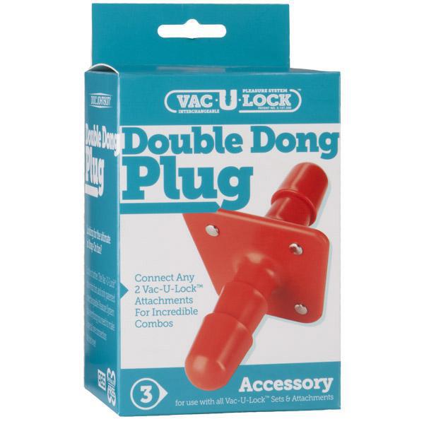 Vac-U-Lock - Double Dong Plug Red