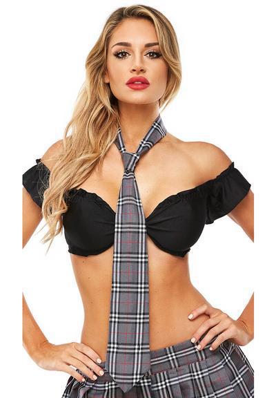 SCHOOLGIRL TIE -GREY-ONE SIZE