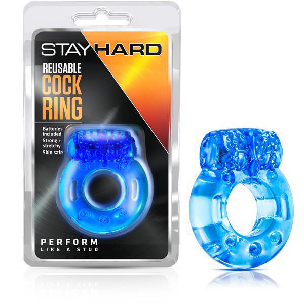 Stay Hard Reusable Cockring Blue