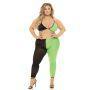 Pink Lipstick Block You Out Bra & Legging Black/Green QN