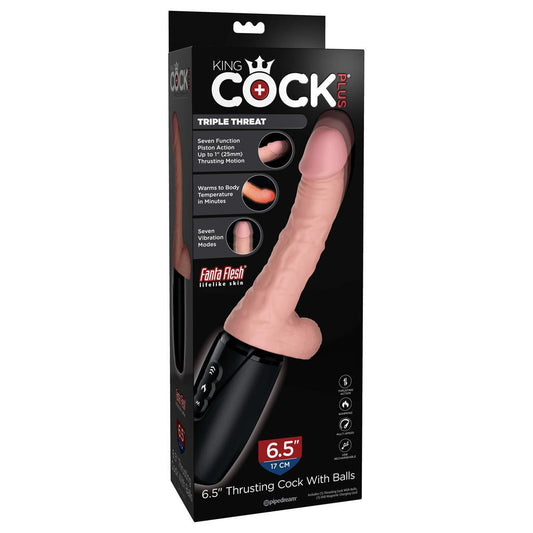 King Cock Plus 6.5" Thrusting Cock With Ballsn