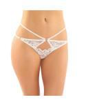 Jasmine Cut-Out Lace Thong White S/M