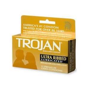 Trojan Ultra Ribbed Lubricated (3ct)