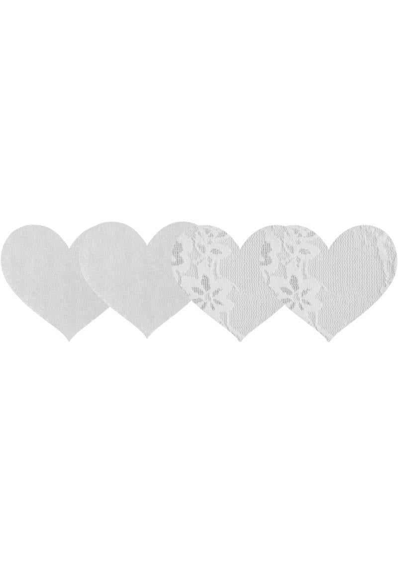 Pastease Peekaboos White Heart 2PK