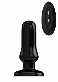 Buttplug - Rubber Vibrating - 5 Inch - Model 4 - Black