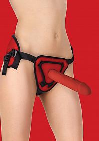 Deluxe Silicone Strap On - 10 Inch - Red2