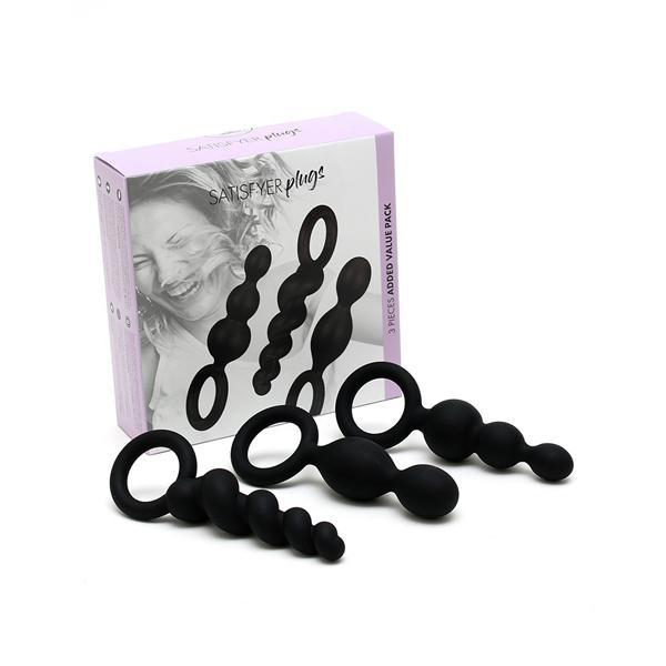 Satisfyer Plugs-Black (Set Of 3)