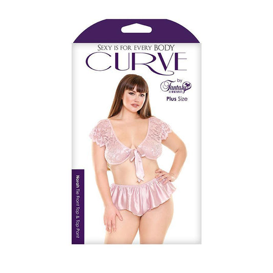 Curve Norah Tie Front Top & Tap Pant - 1X/2X Boxed