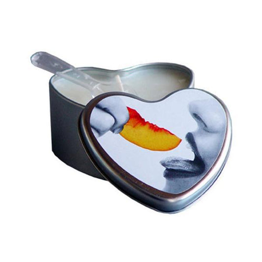 Candle 3 N 1 Heart Edible Peach 4.7 oz.