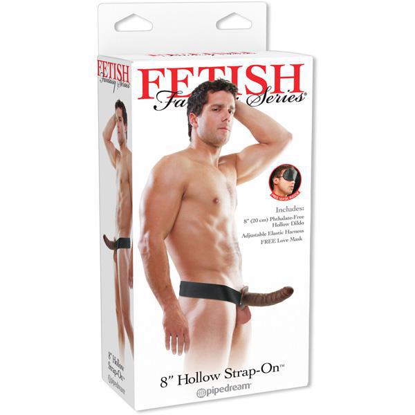 Fetish Fantasy Series 8" Hollow Strap-On Brown