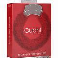 Ouch Beginner's Furry Legcuffs - Red