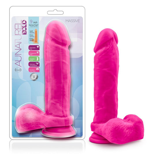 Au Naturel Bold Massive 9" Dildo Pink