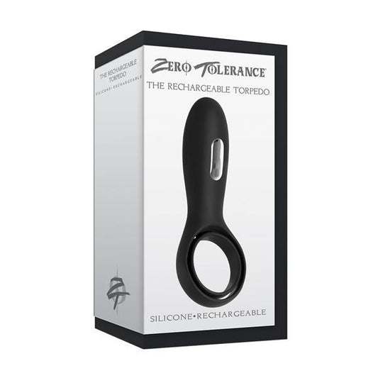 THE RECHARGEABLE TORPEDO BLACK VIBRATING RING