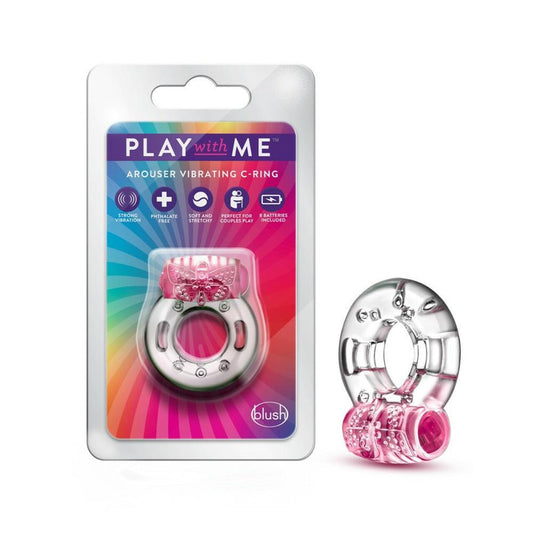 Play With Me Arouser Vibrating C-Ring Pink