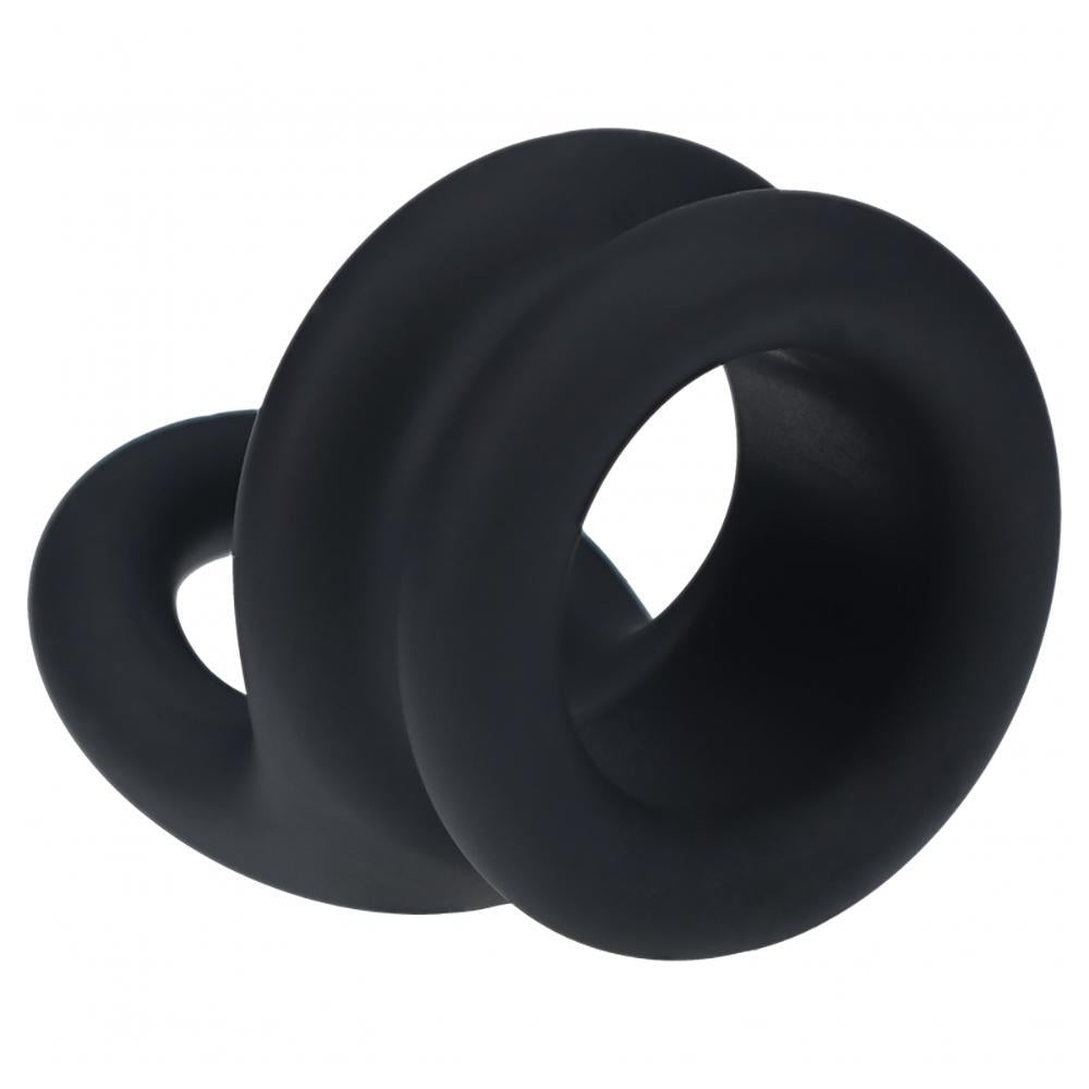 Levelz Wide Double O Silicone Cock Ring S Black