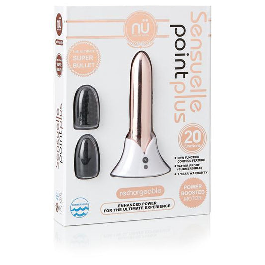 Sensuelle Point Plus 20 Function Bullet With 2 Sleeves Rose Gold