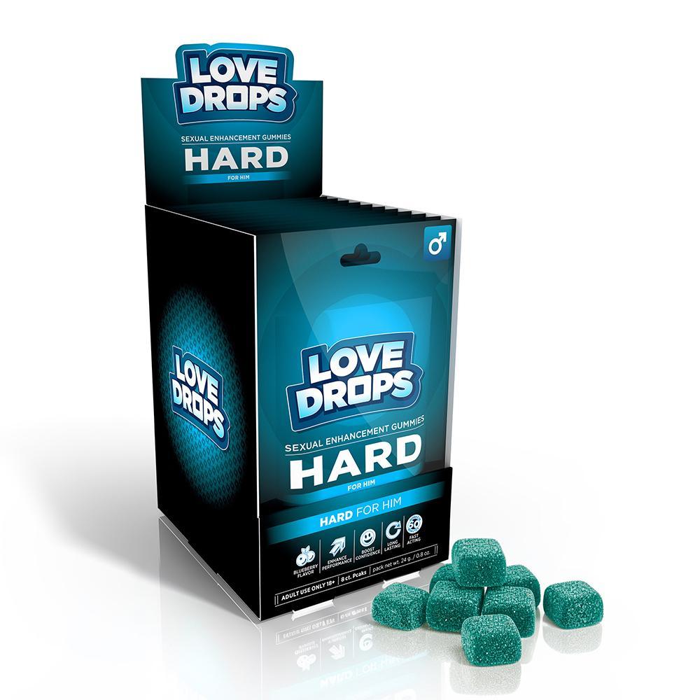 Love Drops Sexual Enhancement Gummies For Him Hard 12ct Pop Display