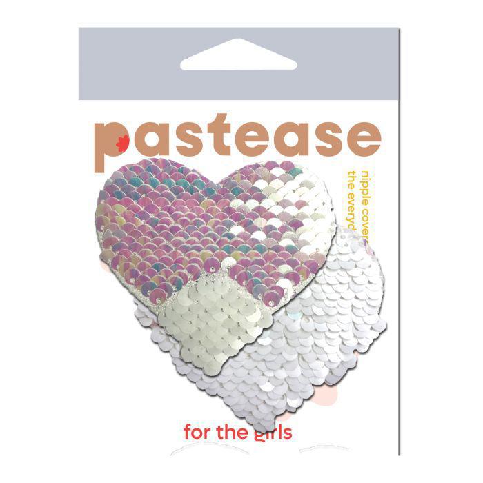 Pastease Color Changing Flip Sequins Heart - Pearl/White O/S