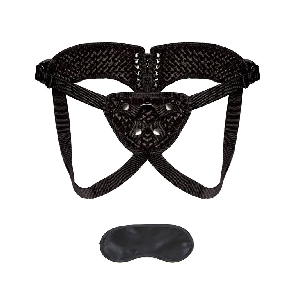 Diamond Velvet Strap-On Corset